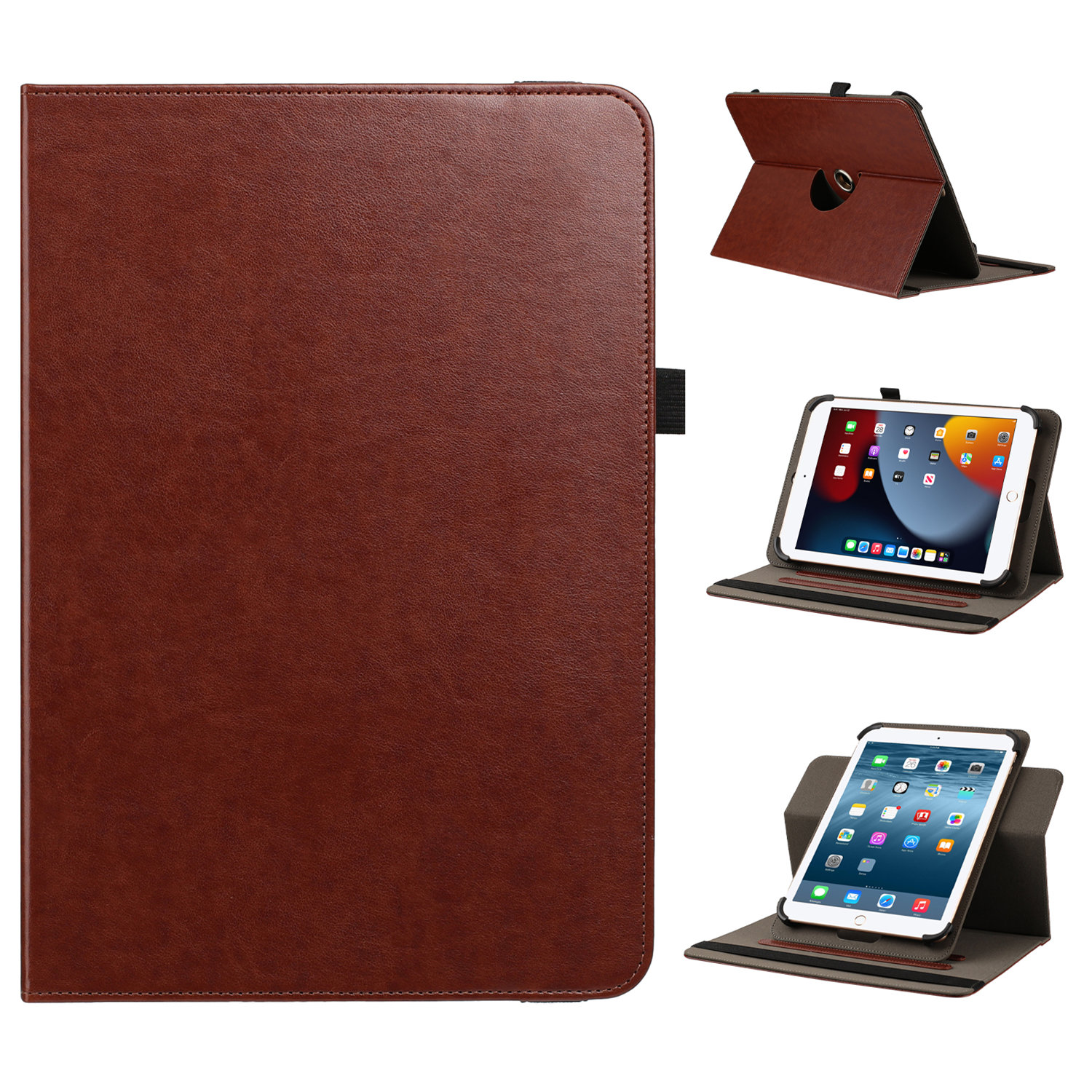 For TCL Tab 10 NXT Tablet Universal Leather Case Cover - Brown