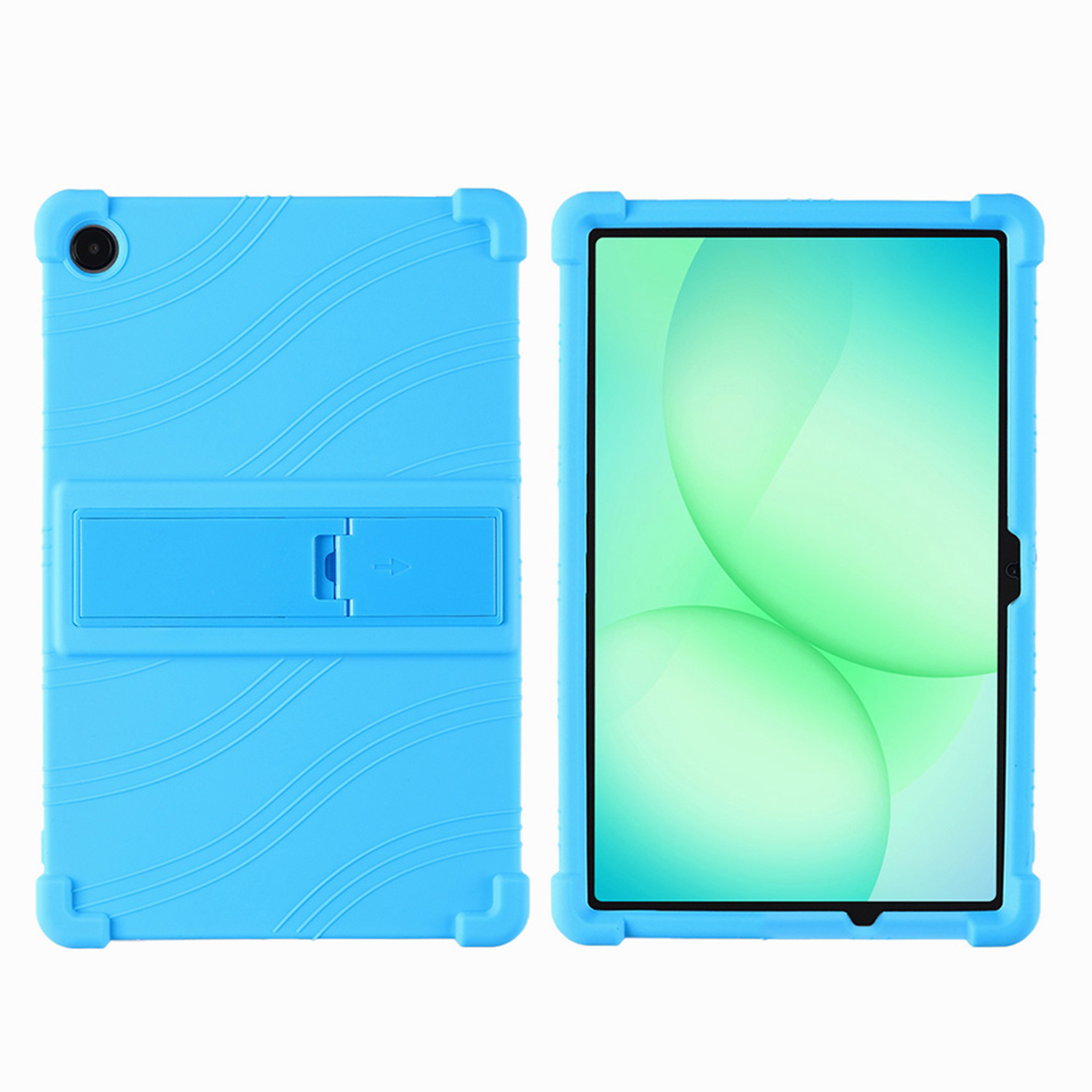 For Samsung a9 Plus / A11 Plus 11" Thick Shockproof Silicone Tablet Case with Detachable Stand - Lig