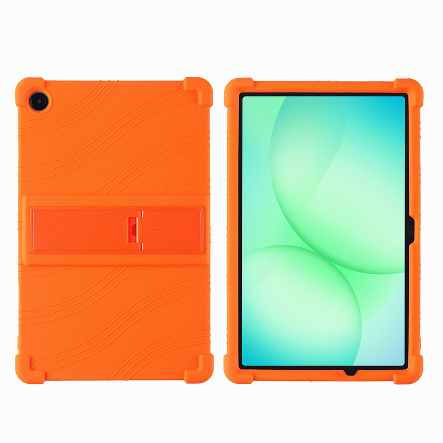 For Samsung a9 Plus / A11 Plus 11" Thick Shockproof Silicone Tablet Case with Detachable Stand - Ora