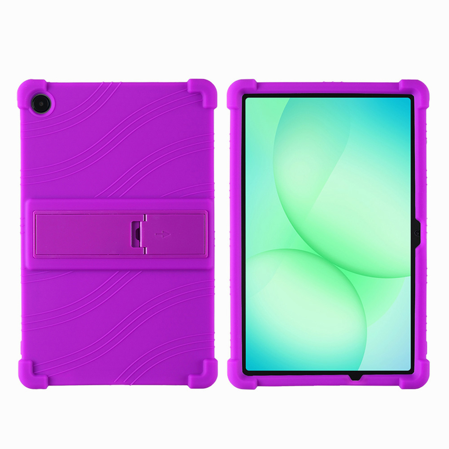For Samsung a9 Plus / A11 Plus 11" Thick Shockproof Silicone Tablet Case with Detachable Stand - Pur