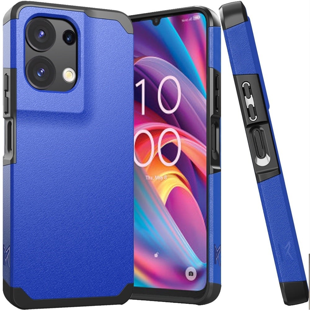 For TCL K32 / K33 5G Tough Strong Hybrid (Magnet Mount Friendly) Case Cover - Classic Blue