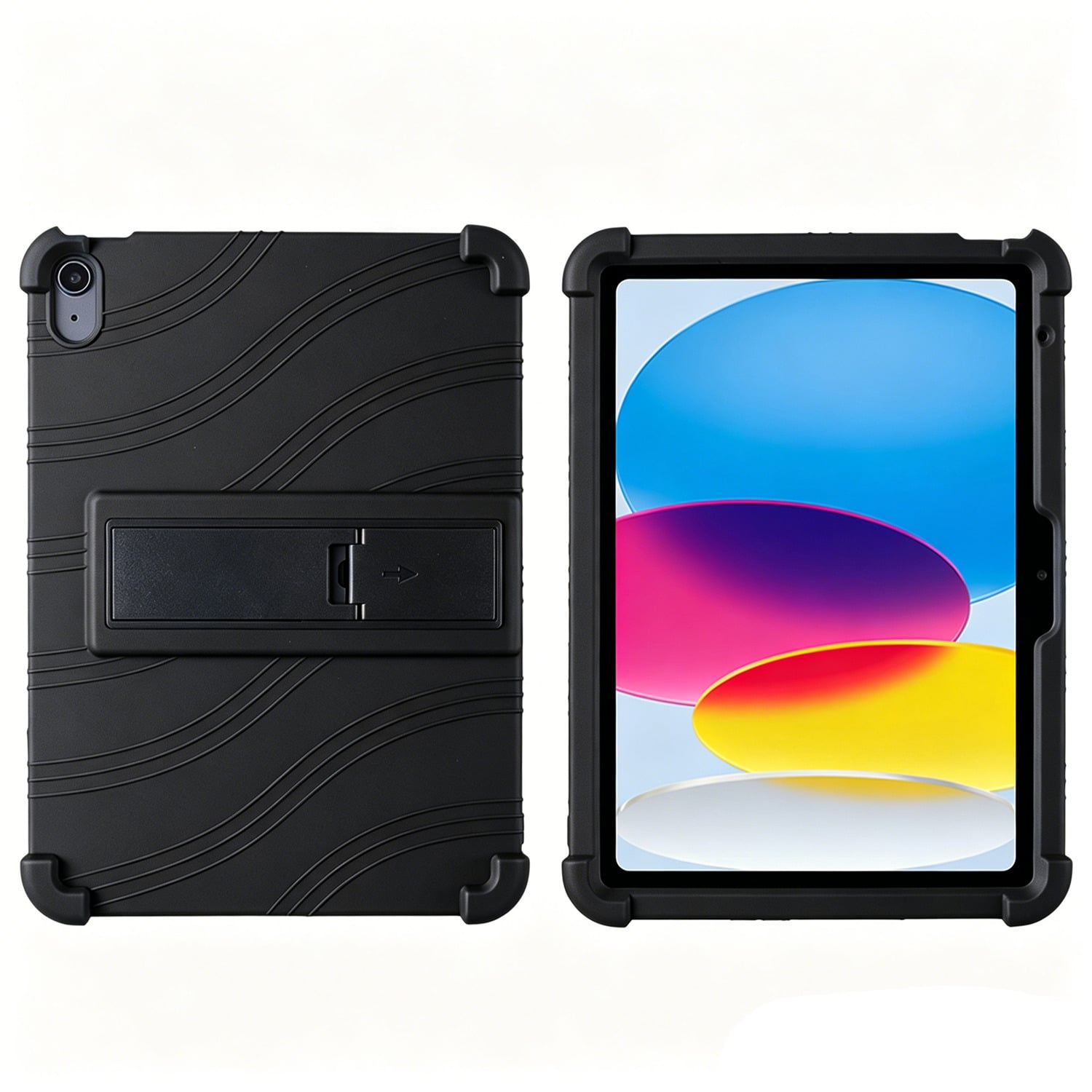 For Apple iPad (A16) 2025 / iPad 10th Gen 10.9 inch Thick Shockproof Silicone Tablet Case with Detac