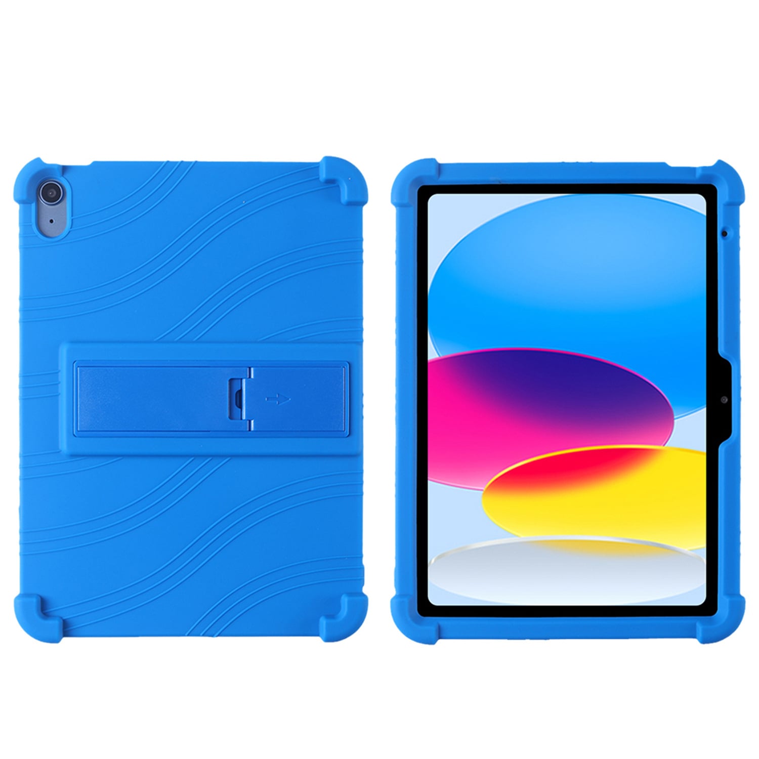 For Apple iPad (A16) 2025 / iPad 10th Gen 10.9 inch Thick Shockproof Silicone Tablet Case with Detac