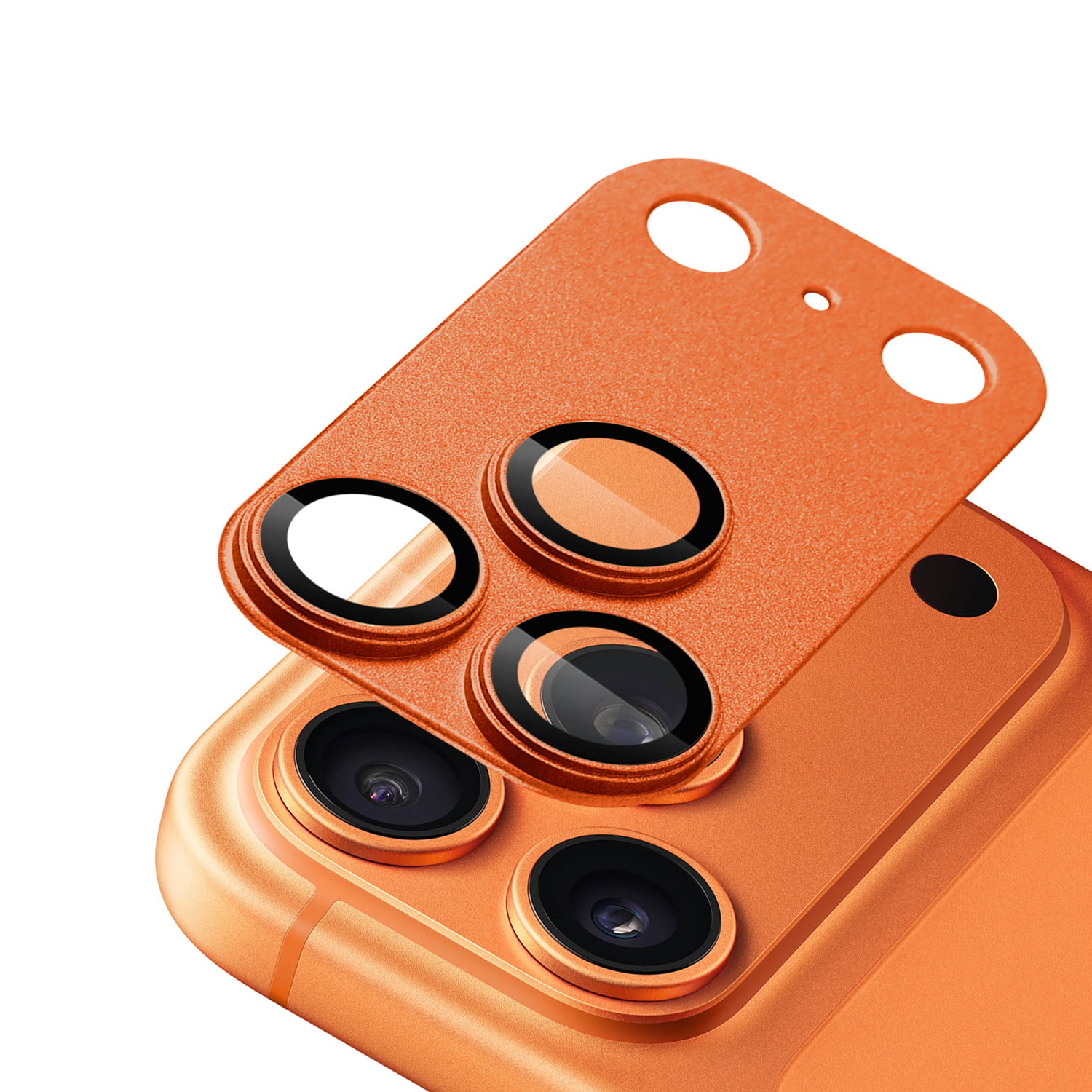 For iPhone 17 Pro Camera Metal Tempered Glass - Cosmic Orange