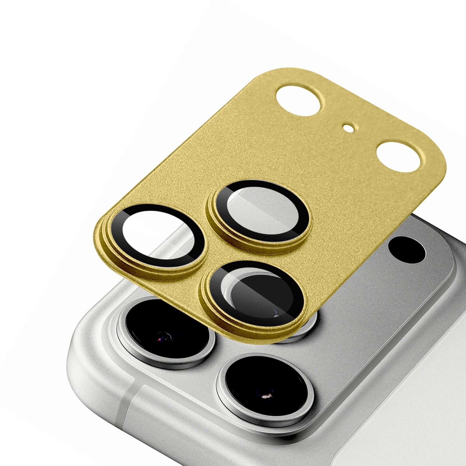 For iPhone 17 Pro Camera Metal Tempered Glass - Gold