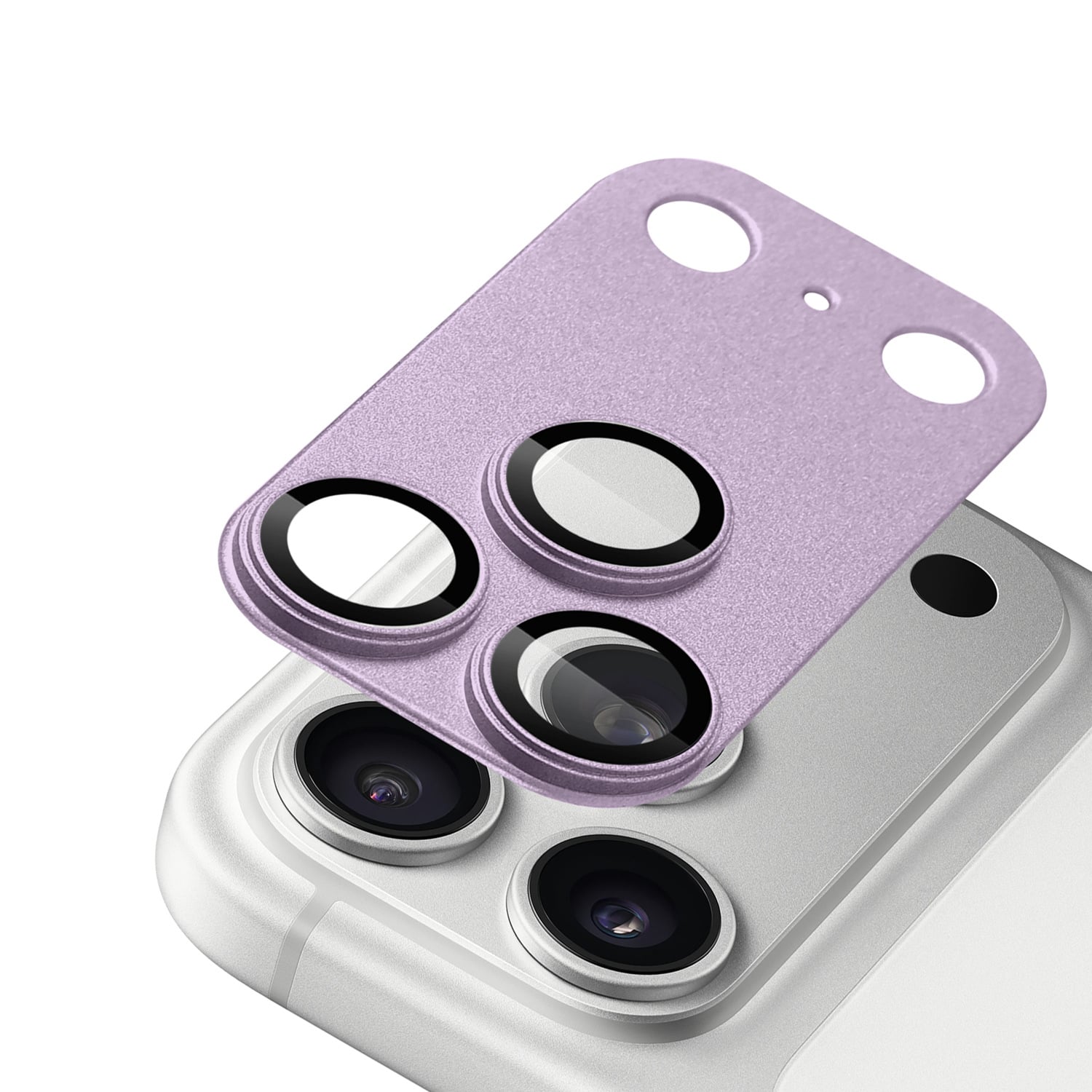 For iPhone 17 Pro Camera Metal Tempered Glass - Light Purple