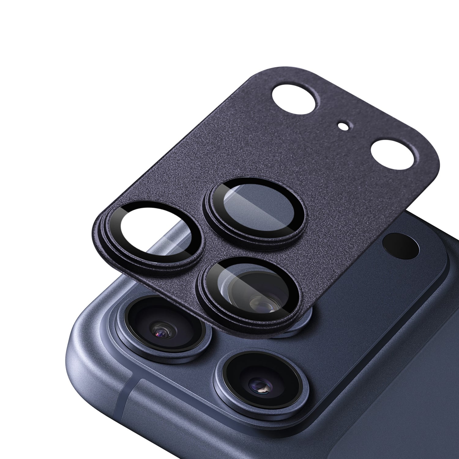 For iPhone 17 Pro Camera Metal Tempered Glass - Purple