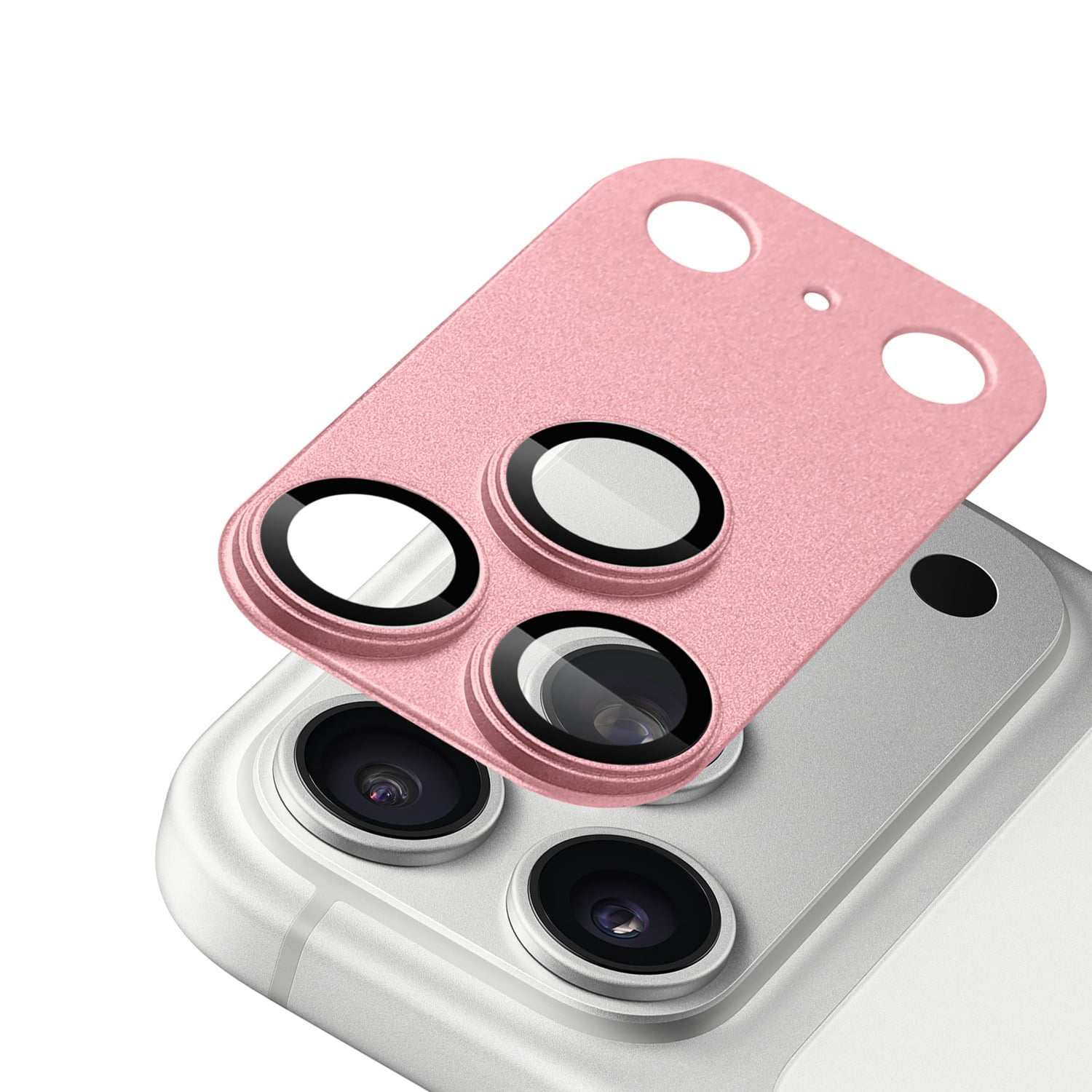 For iPhone 17 Pro Max Camera Metal Tempered Glass - Pink