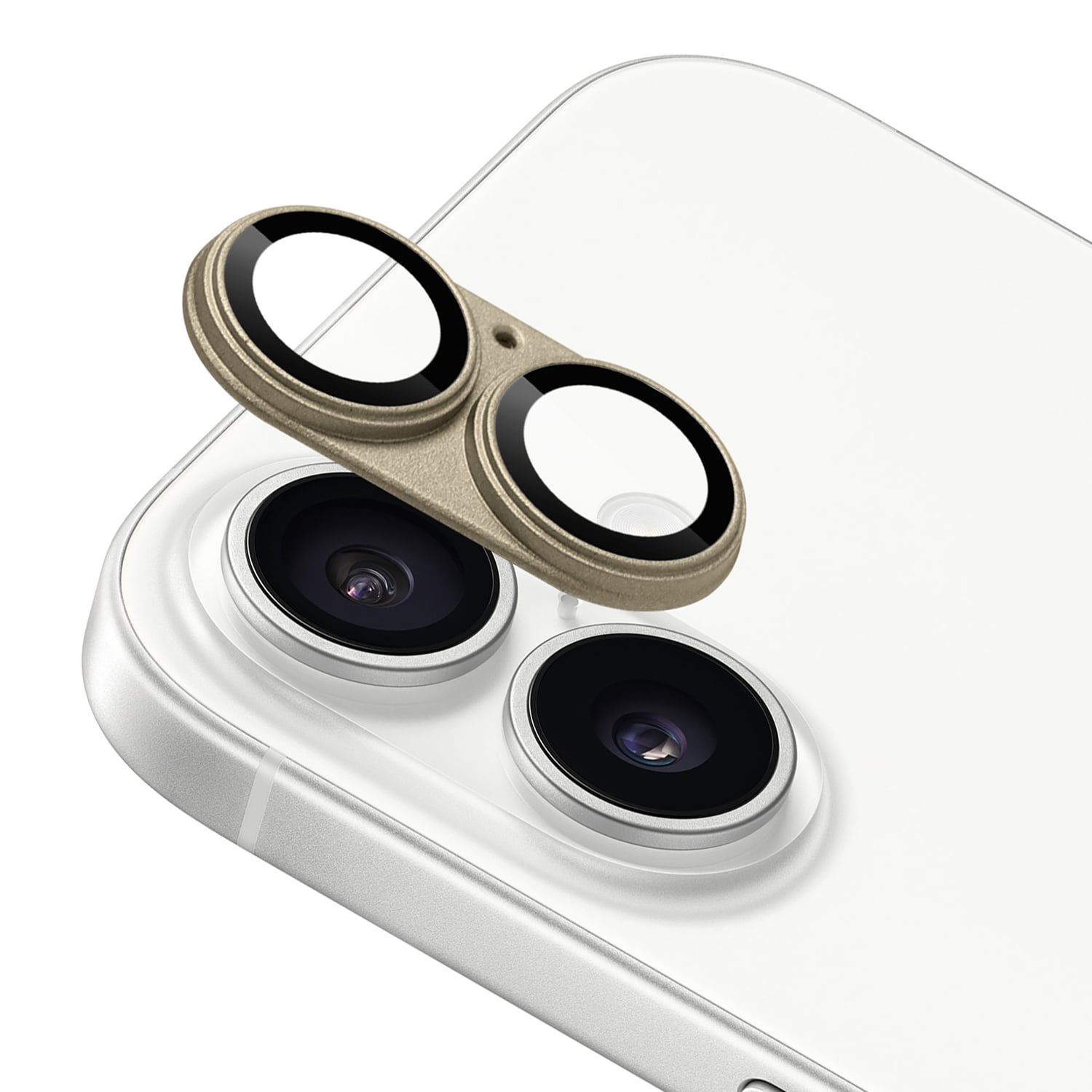 For iPhone 17 Camera Metal Tempered Glass - Desert Gold