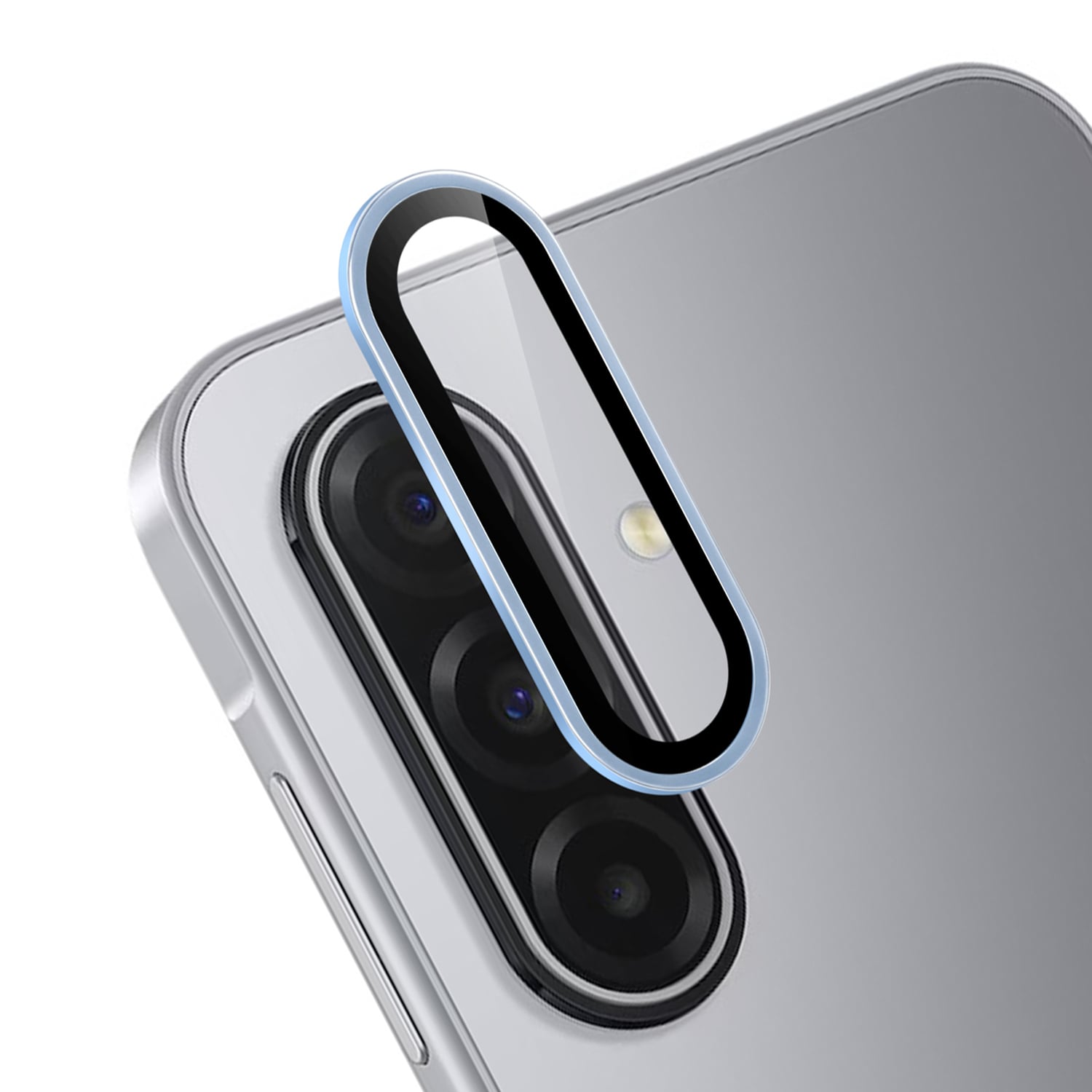 For Samsung Galaxy A37 Camera Metal Tempered Glass - Blue