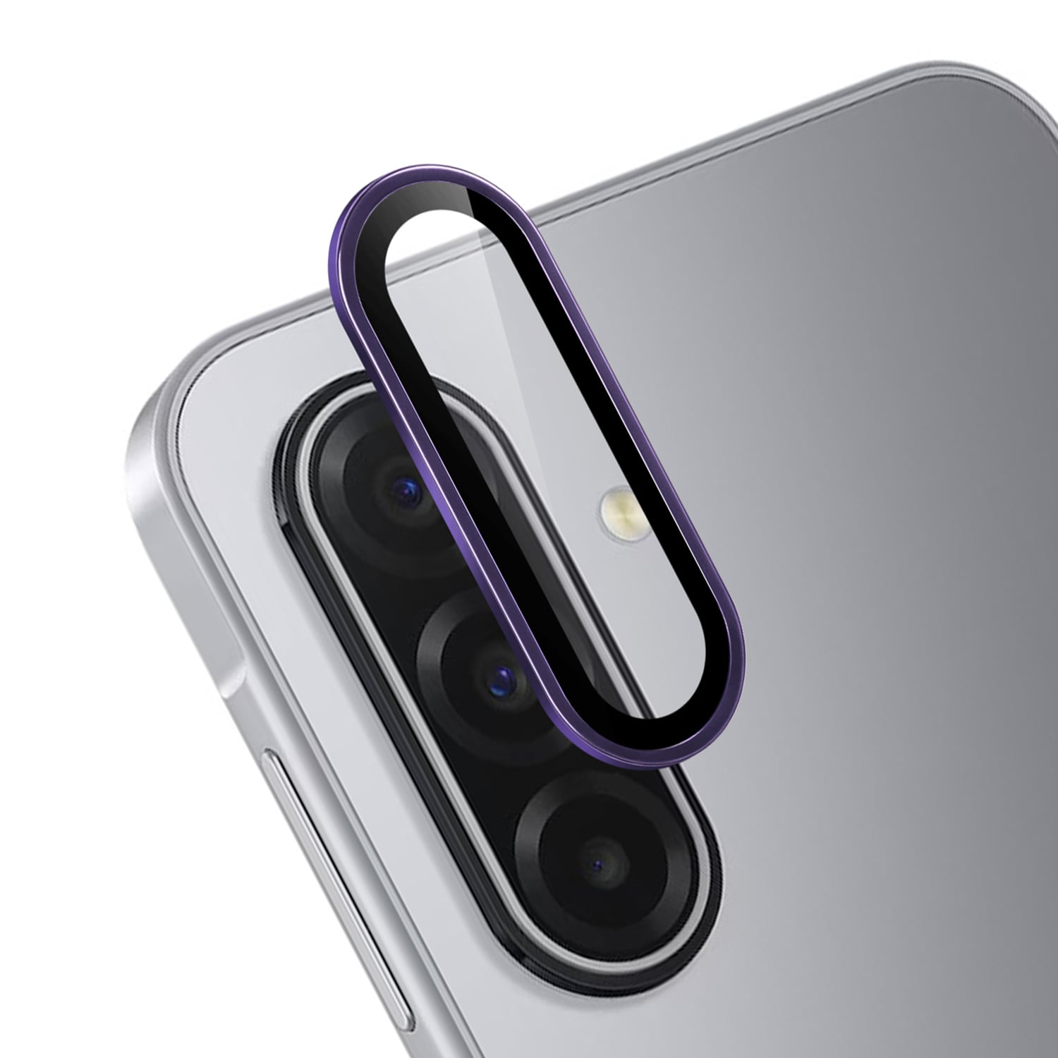 For Samsung Galaxy A37 Camera Metal Tempered Glass - Purple