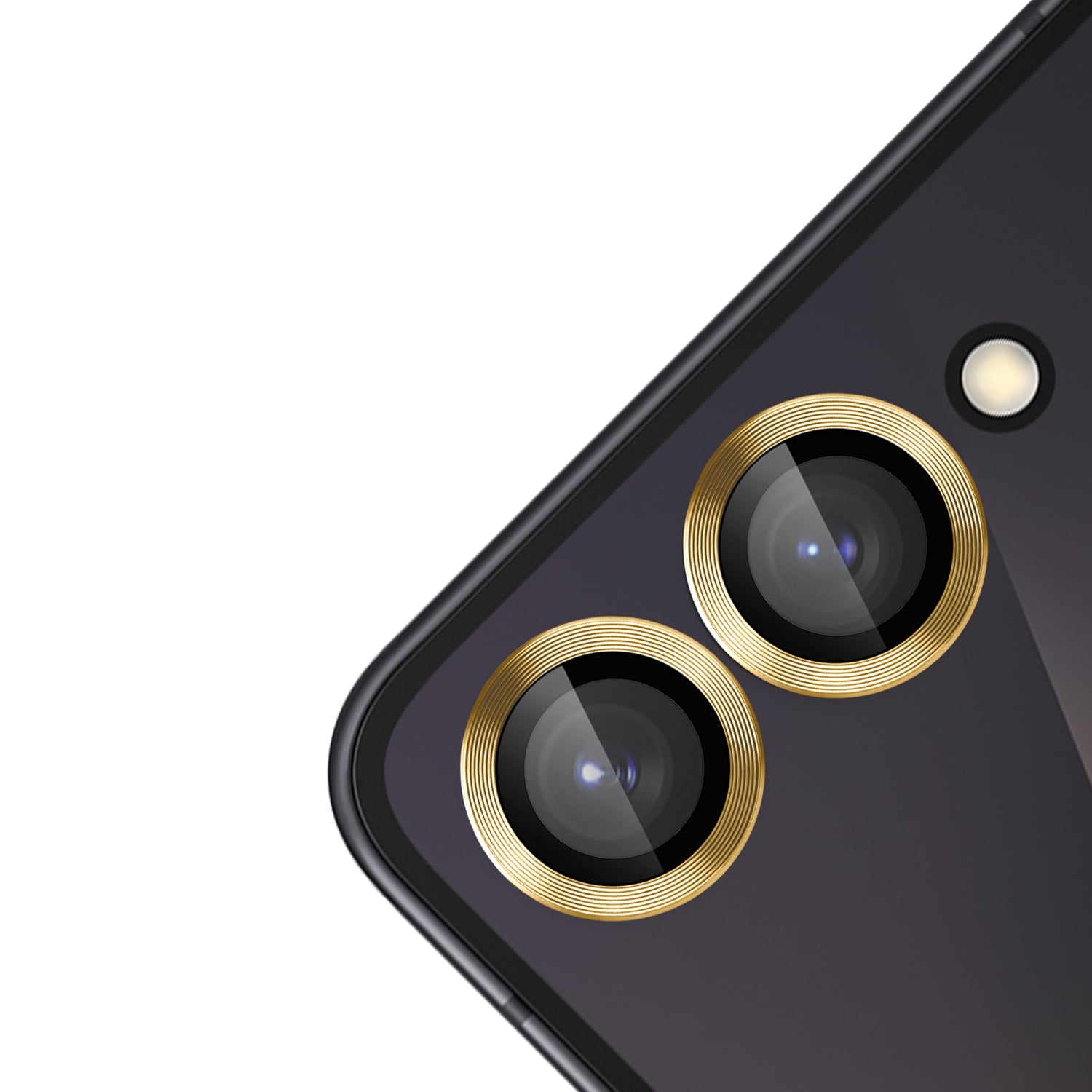 For Samsung Z Flip 8 Camera Metal Tempered Glass - Gold