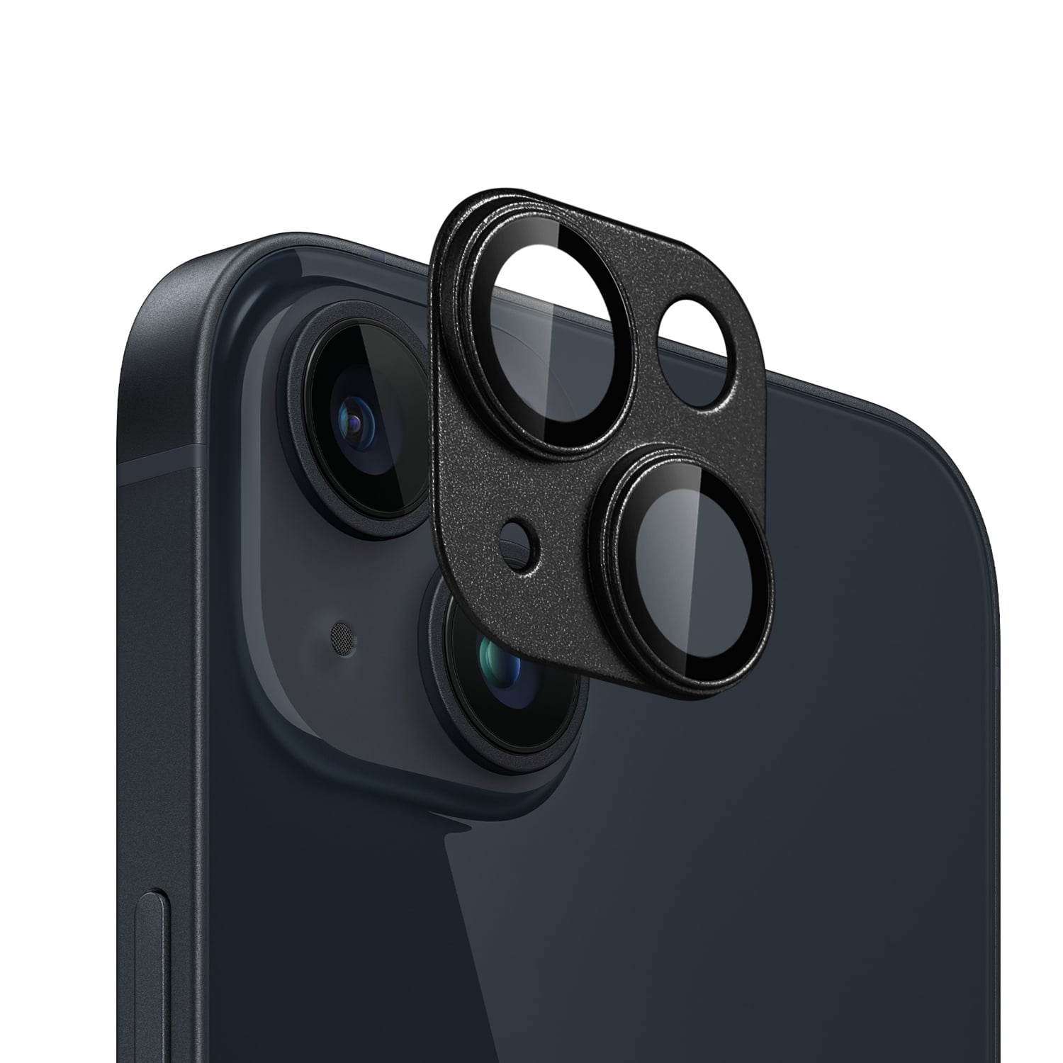 For iPhone 14 Camera Metal Tempered Glass - Black