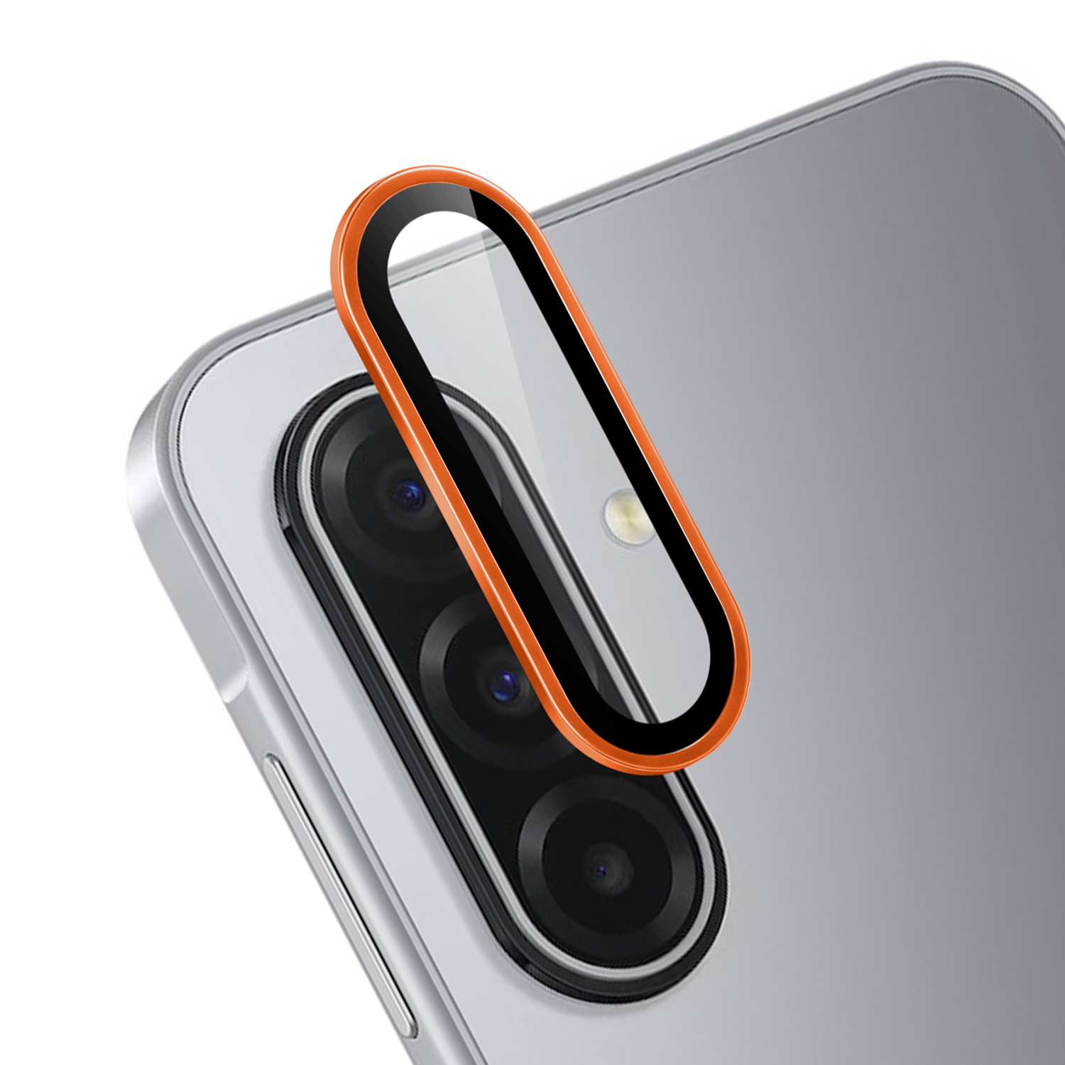 For Samsung Galaxy A27 Camera Metal Tempered Glass - Cosmic Orange