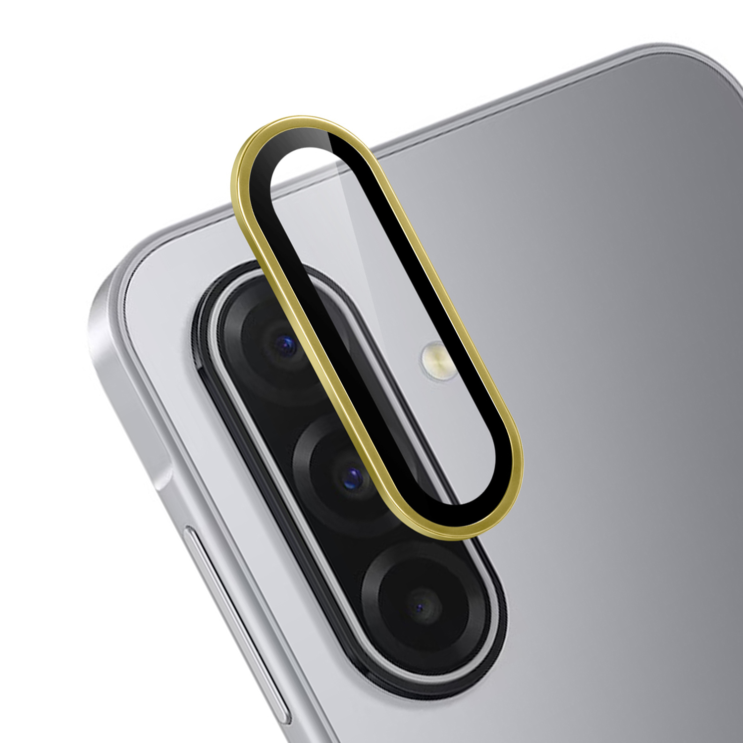 For Samsung Galaxy A27 Camera Metal Tempered Glass - Gold