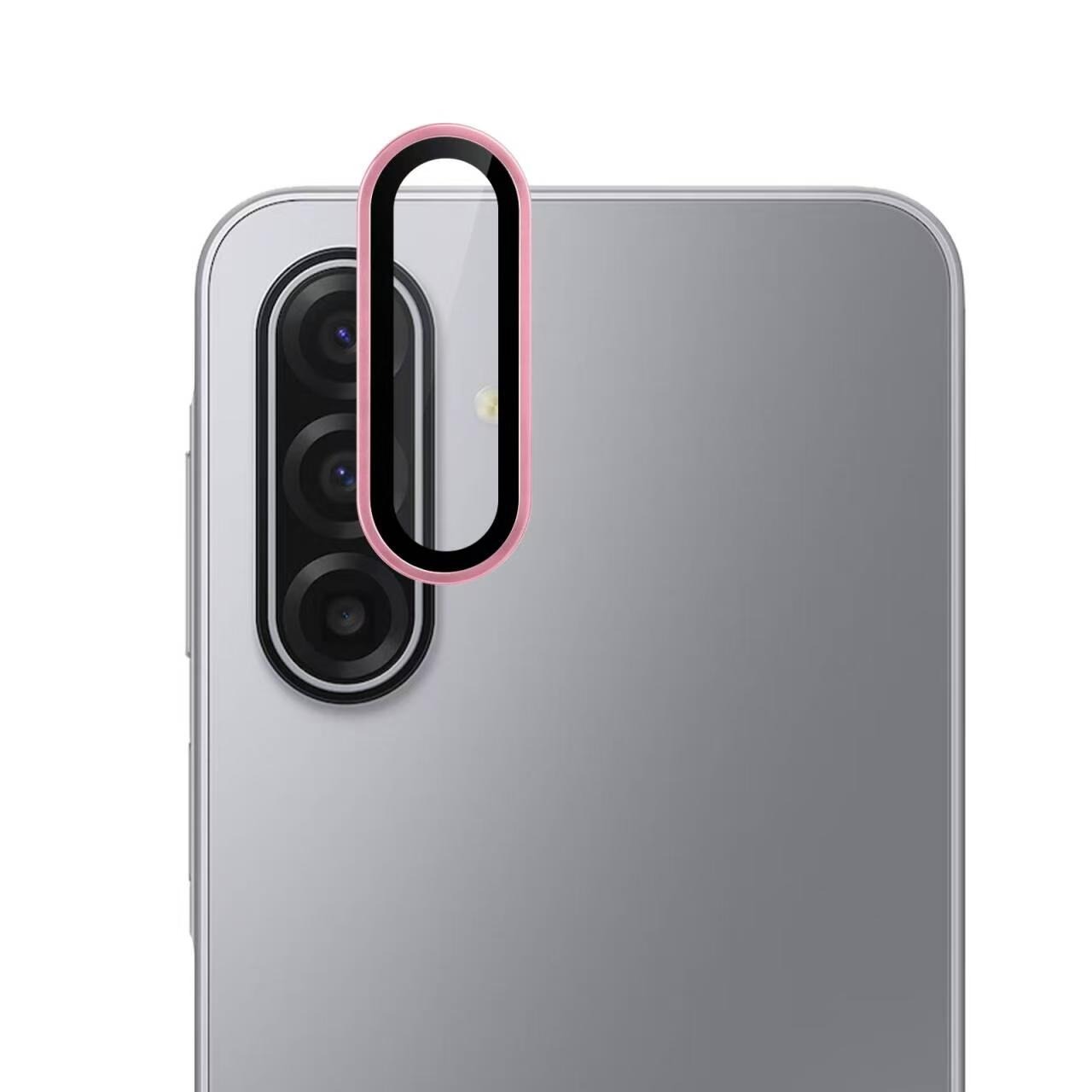 For Samsung Galaxy A27 Camera Metal Tempered Glass - Pink