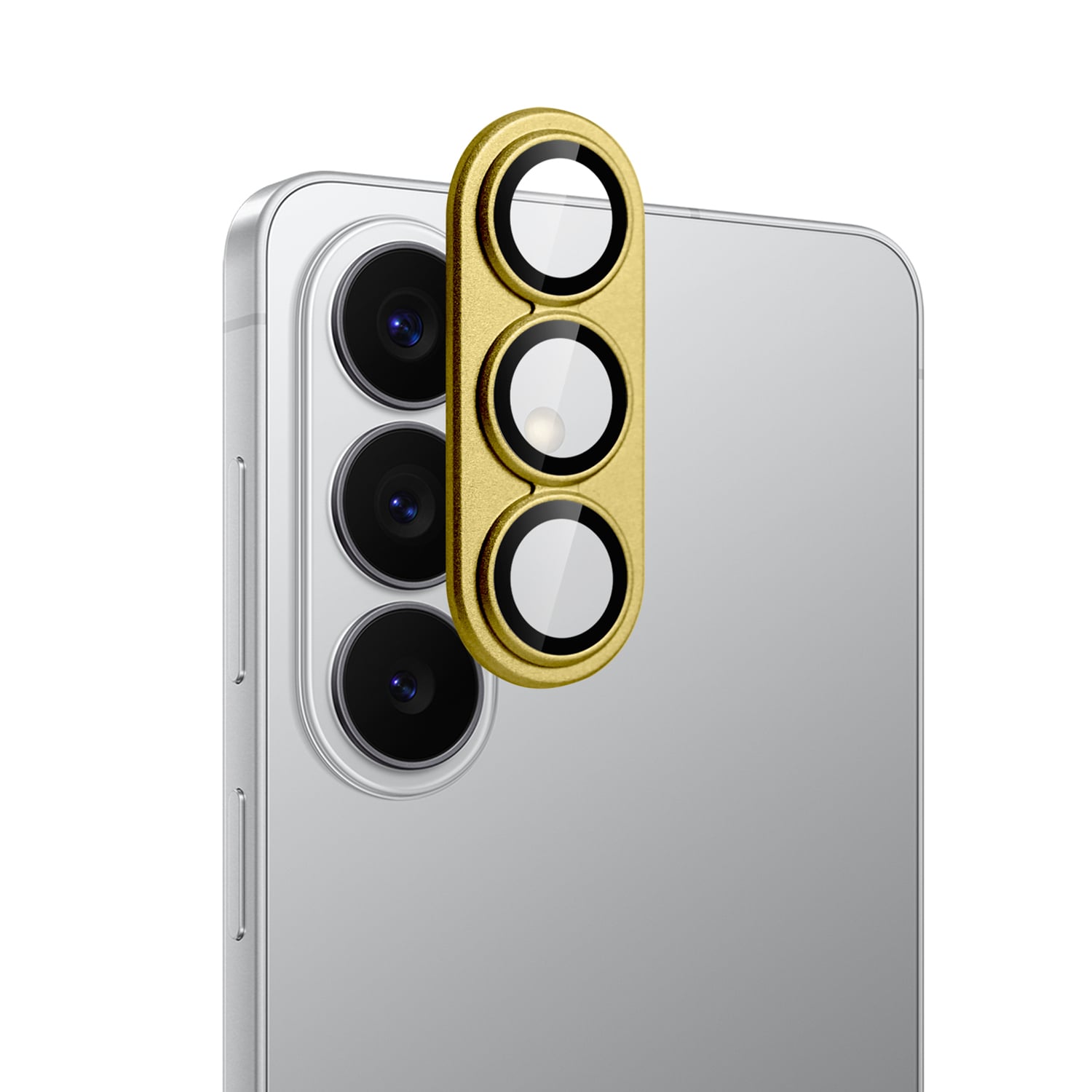 For Samsung s26 Camera Metal Tempered Glass - Gold