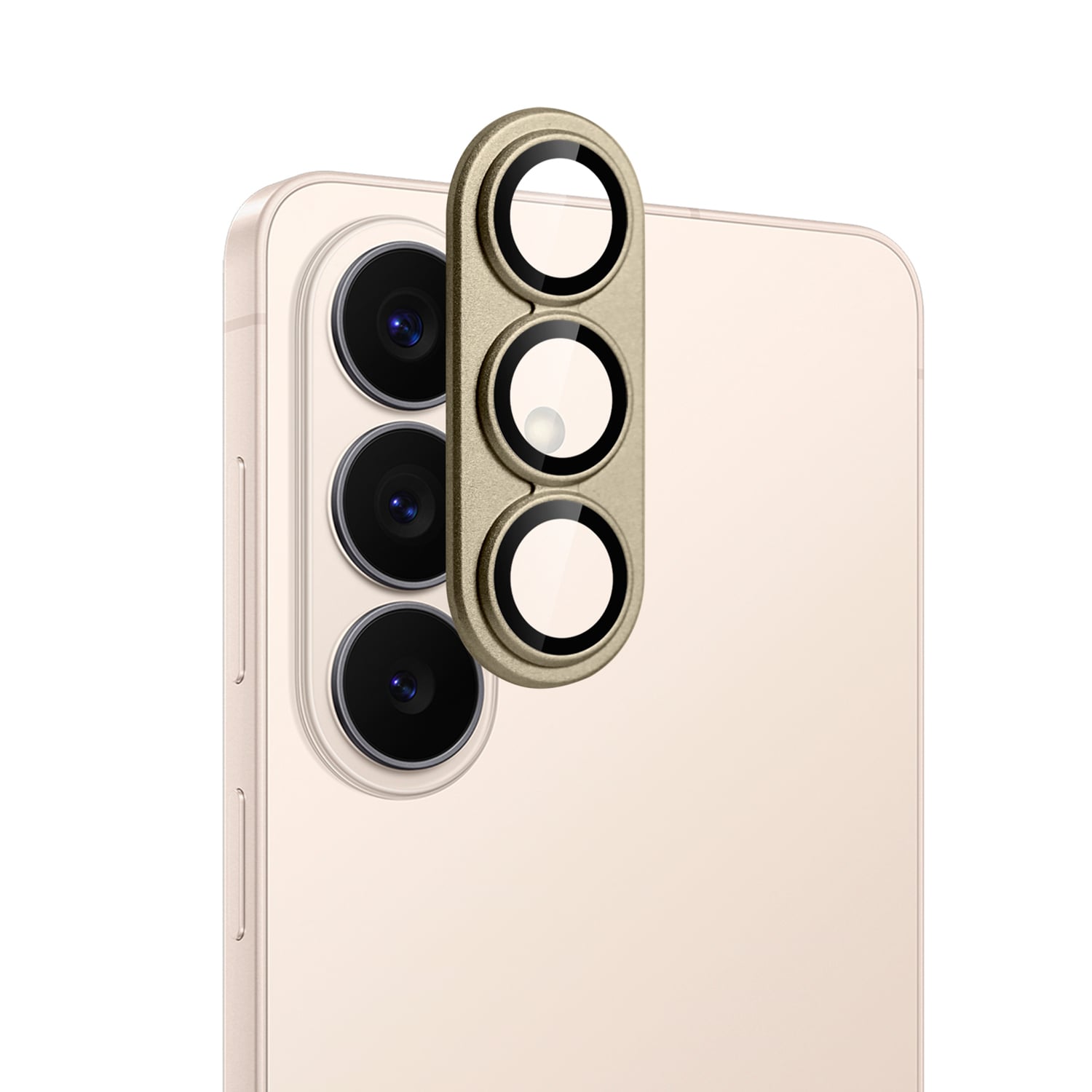 For Samsung s26 Camera Metal Tempered Glass - Desert Gold