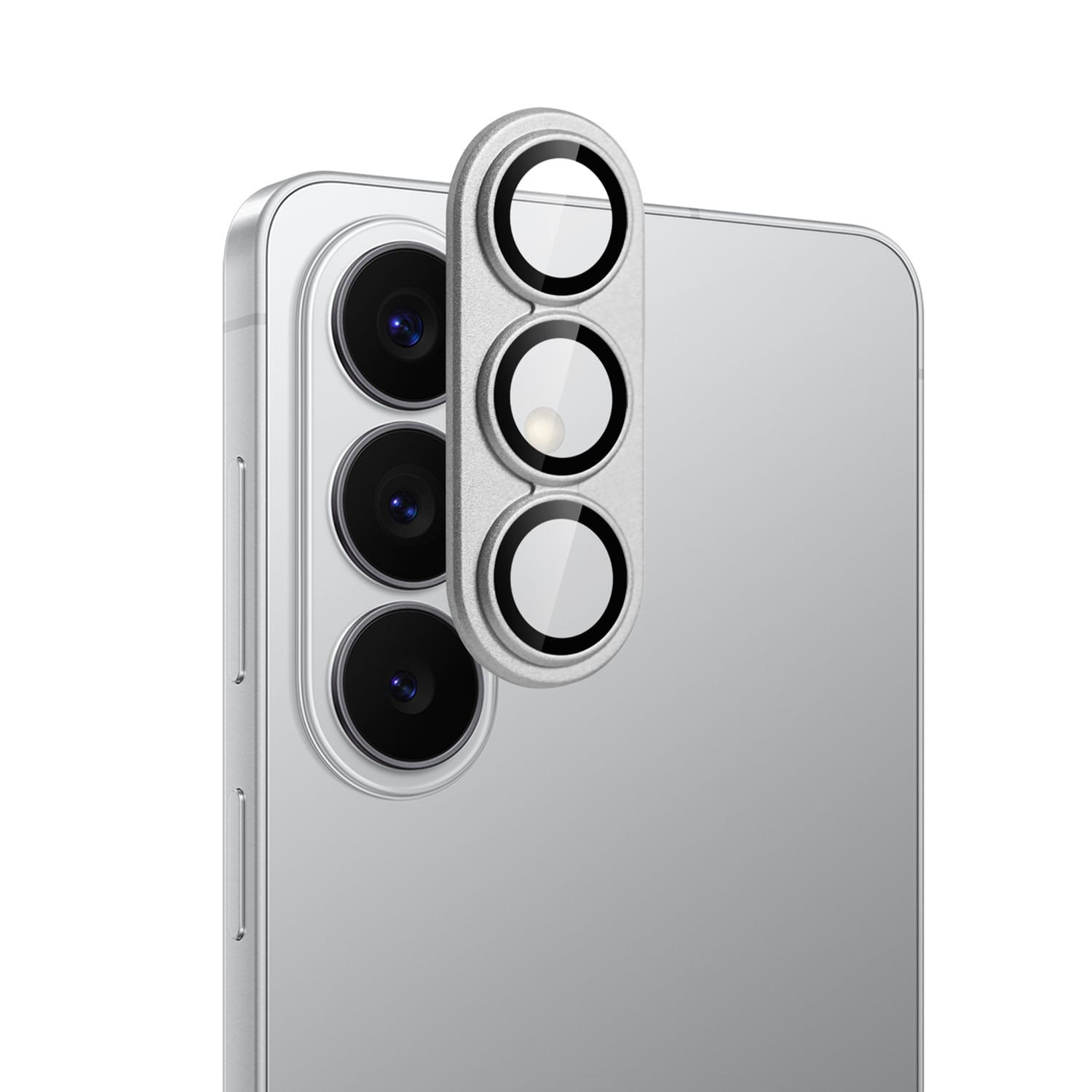 For Samsung s26 Camera Metal Tempered Glass - Silver