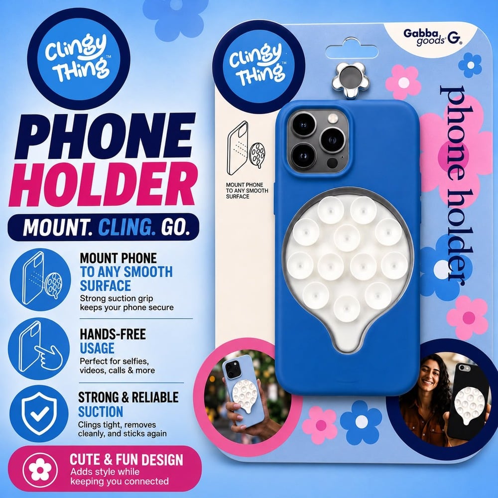 MAGNETIC SUCTION PHONE MOUNT - GG-MSSM-WHT - CLINGY THING WHITE (E13 SUCTION 3)