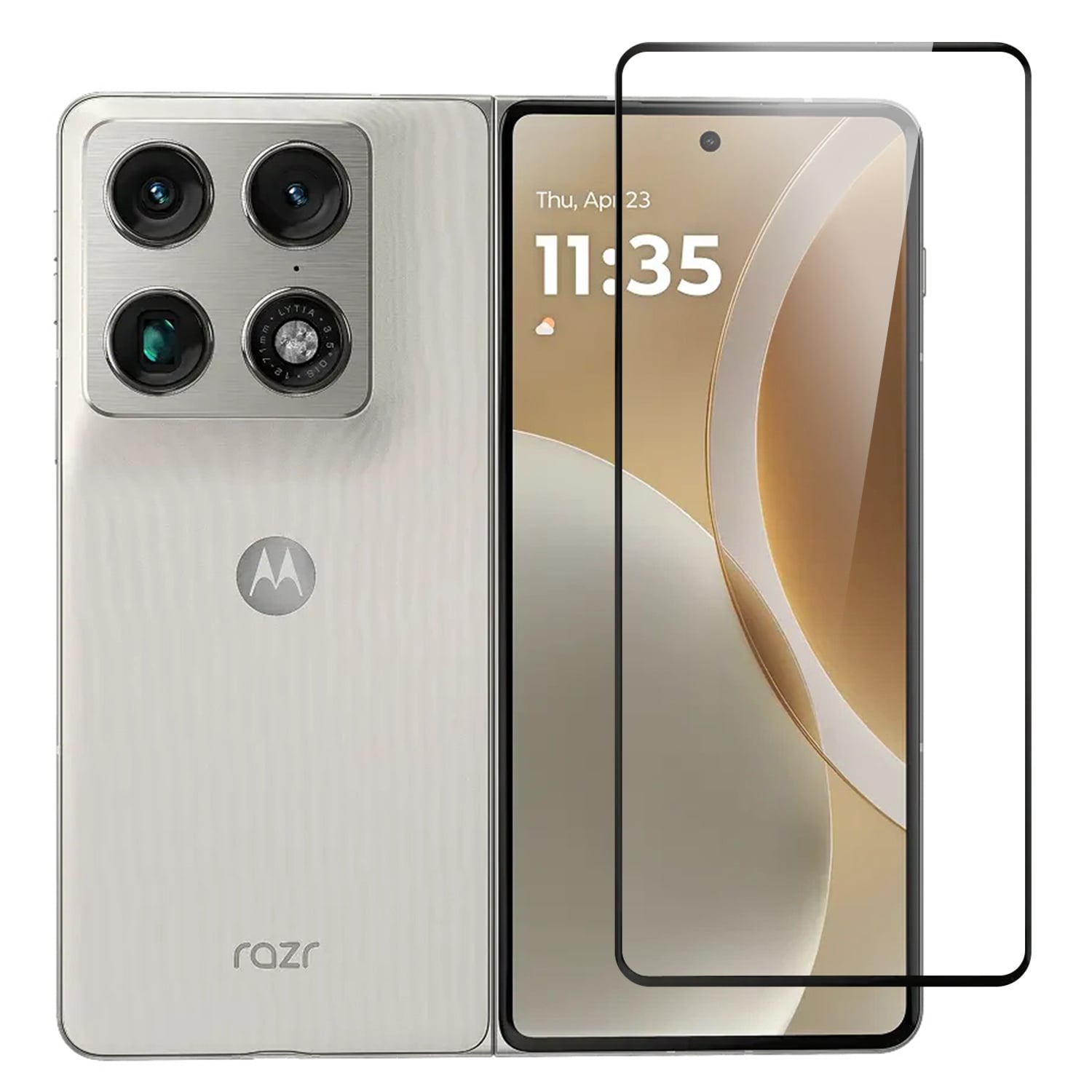 For Motorola Razr Fold 2026 Premium Screen Tempered Designed to allow full functionality with cover