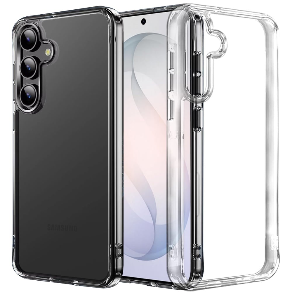 For Samsung Galaxy s26 FE PURE CRYSTAL Transparent Thick 2.0mm ShockProof Chromed Buttons Case Cover