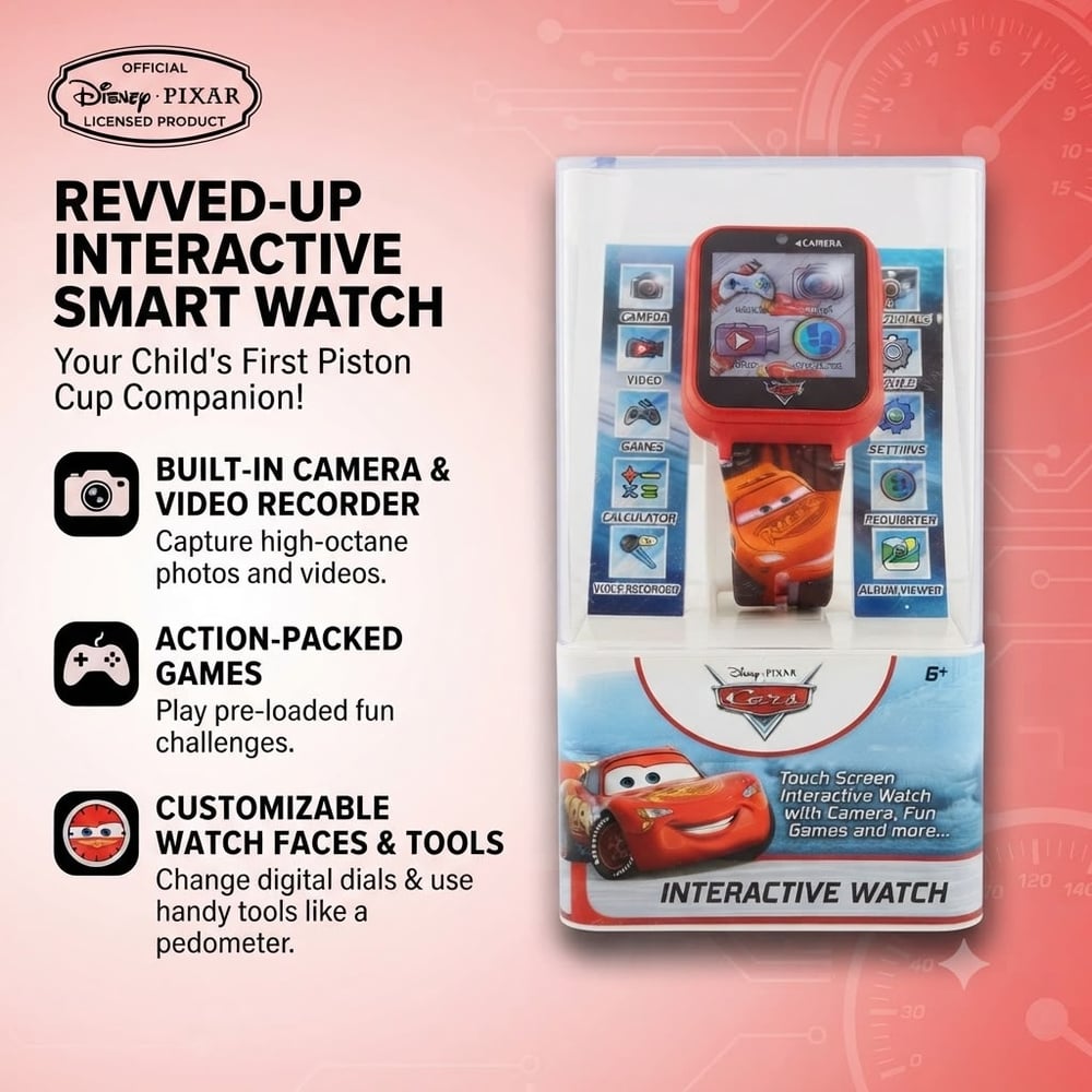 Disney Cars Interactive Smart Watch with Camera Games Video Music and More (E2 KIDS-5)