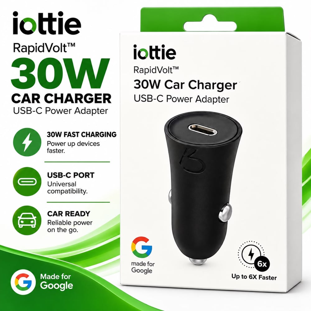 iOttie 30W Car Charger USB-C Power Adapter - Black (B0 iOttie-B)