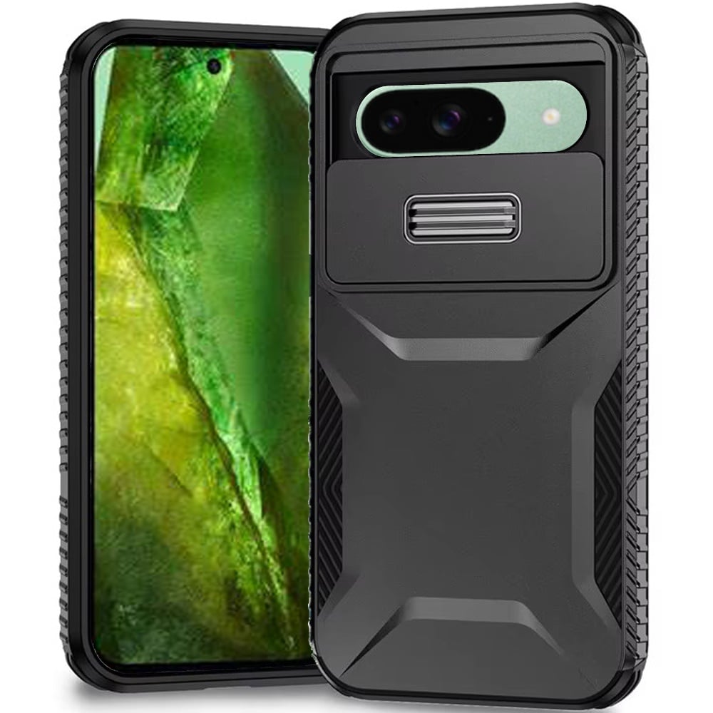For Pixel 8A Ultimate U Design Hybrid with Camera Window Covering - Black