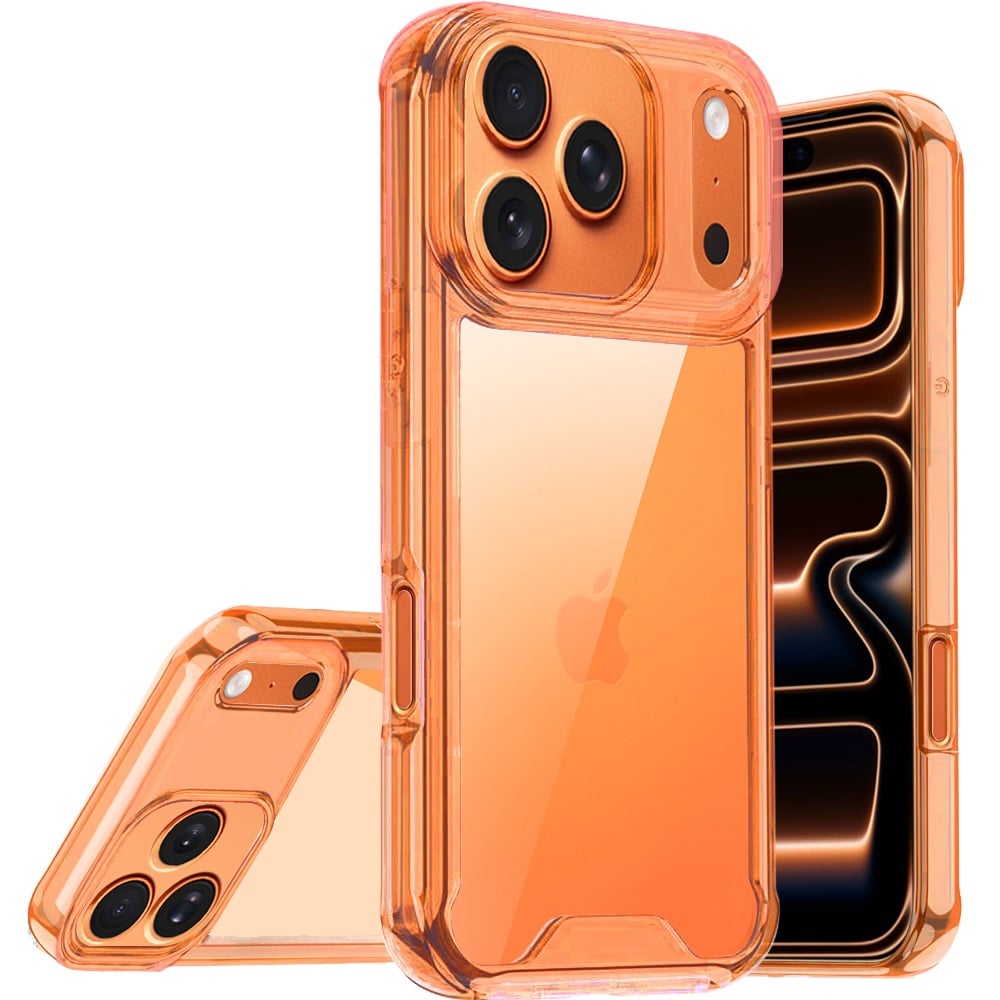 For Apple iPhone 18 Pro Max Colored Shockproof Transparent Hard PC TPU Hybrid Case Cover - Cosmic Or