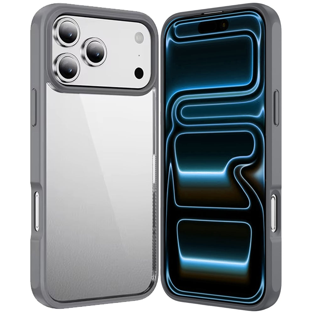 For Apple iPhone 18 Pro HQ Transparent Thick 2.0mm Hybrid Case - Grey