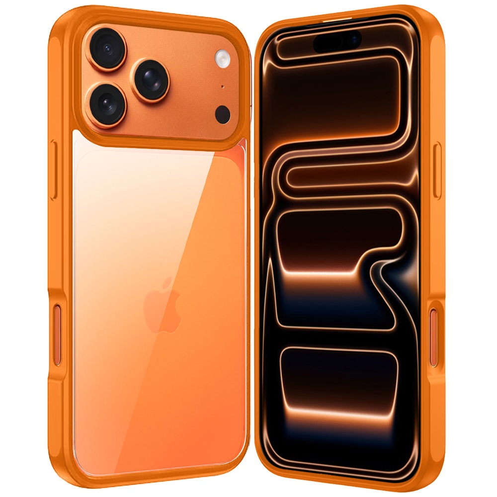 For Apple iPhone 18 Pro HQ Transparent Thick 2.0mm Hybrid Case - Cosmic Orange