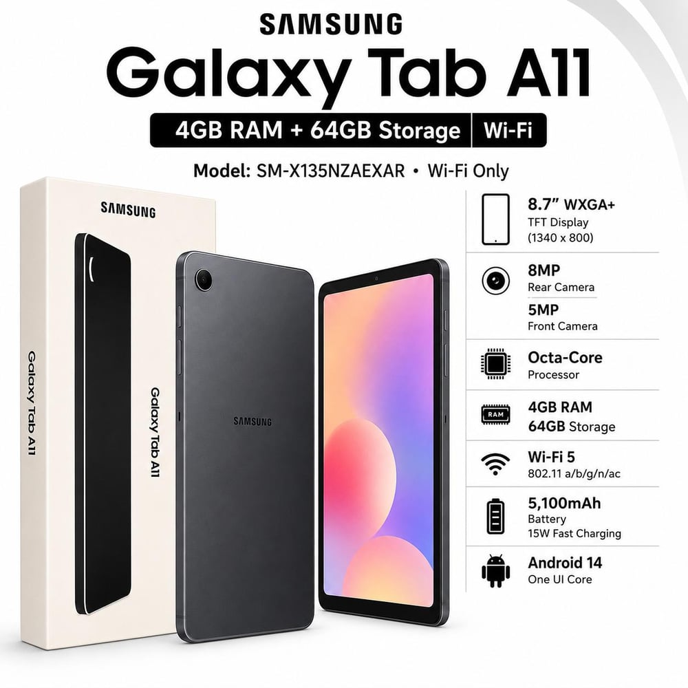 SAMSUNG GALAXY TAB A11 WIFI 64GB - BRAND NEW SEALED (25)