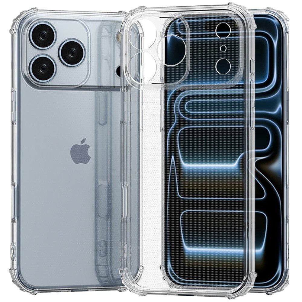 For Apple iPhone 18 Pro Max Shockproof Transparent Thick TPU Case Cover - Clear