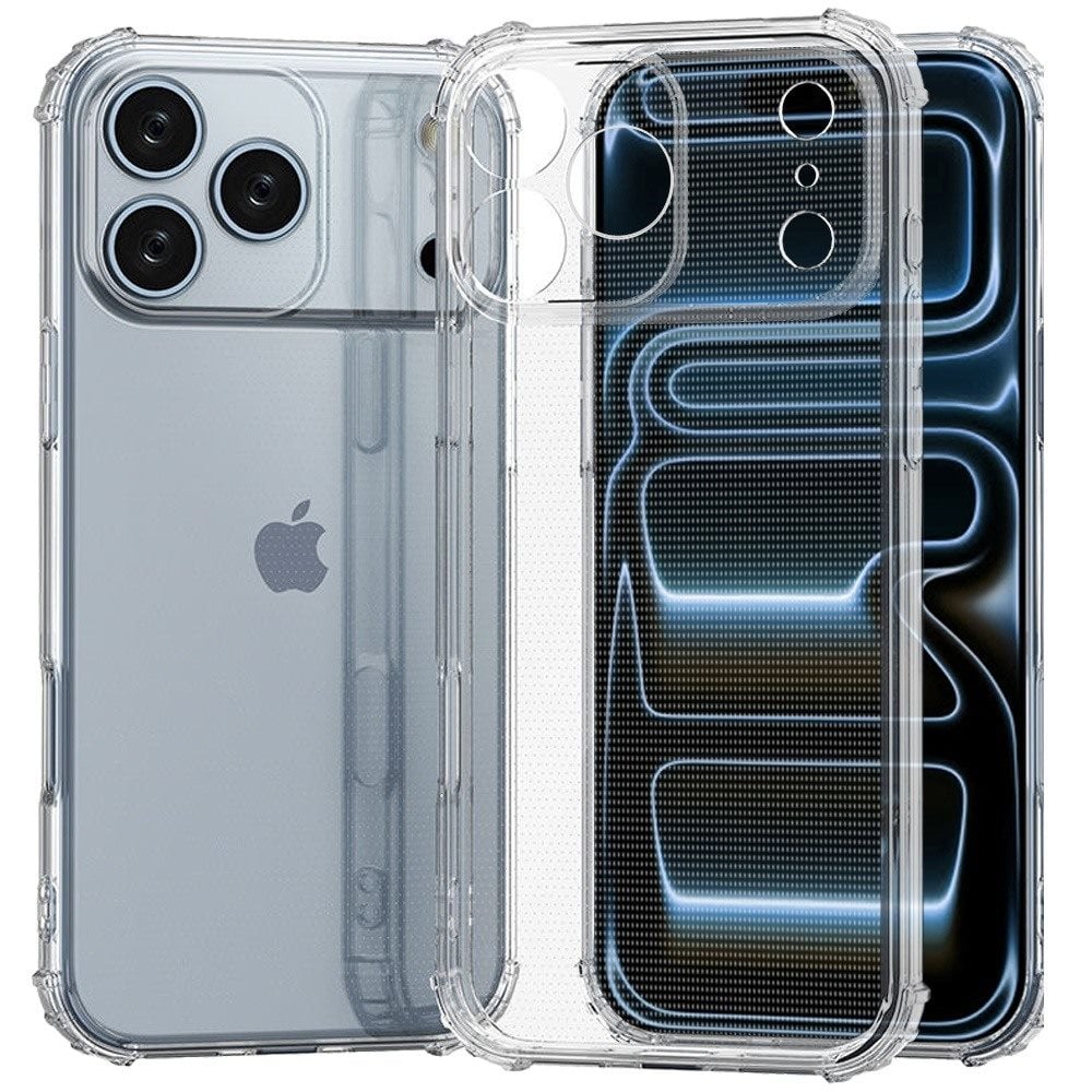 For Apple iPhone 18 Pro Shockproof Transparent Thick TPU Case Cover - Clear