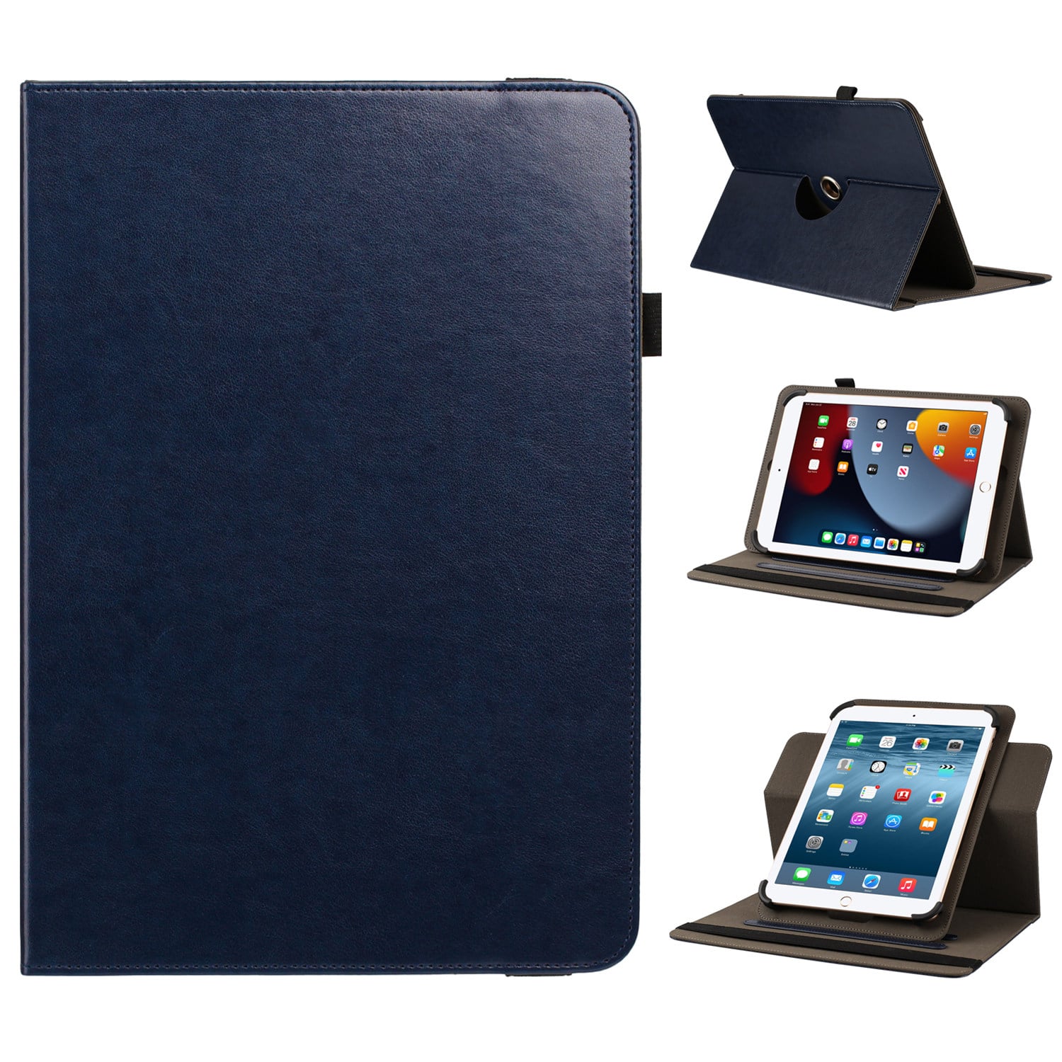 For Moto Pad 2026 11inch Tablet Universal Leather Case Cover - Navy Blue