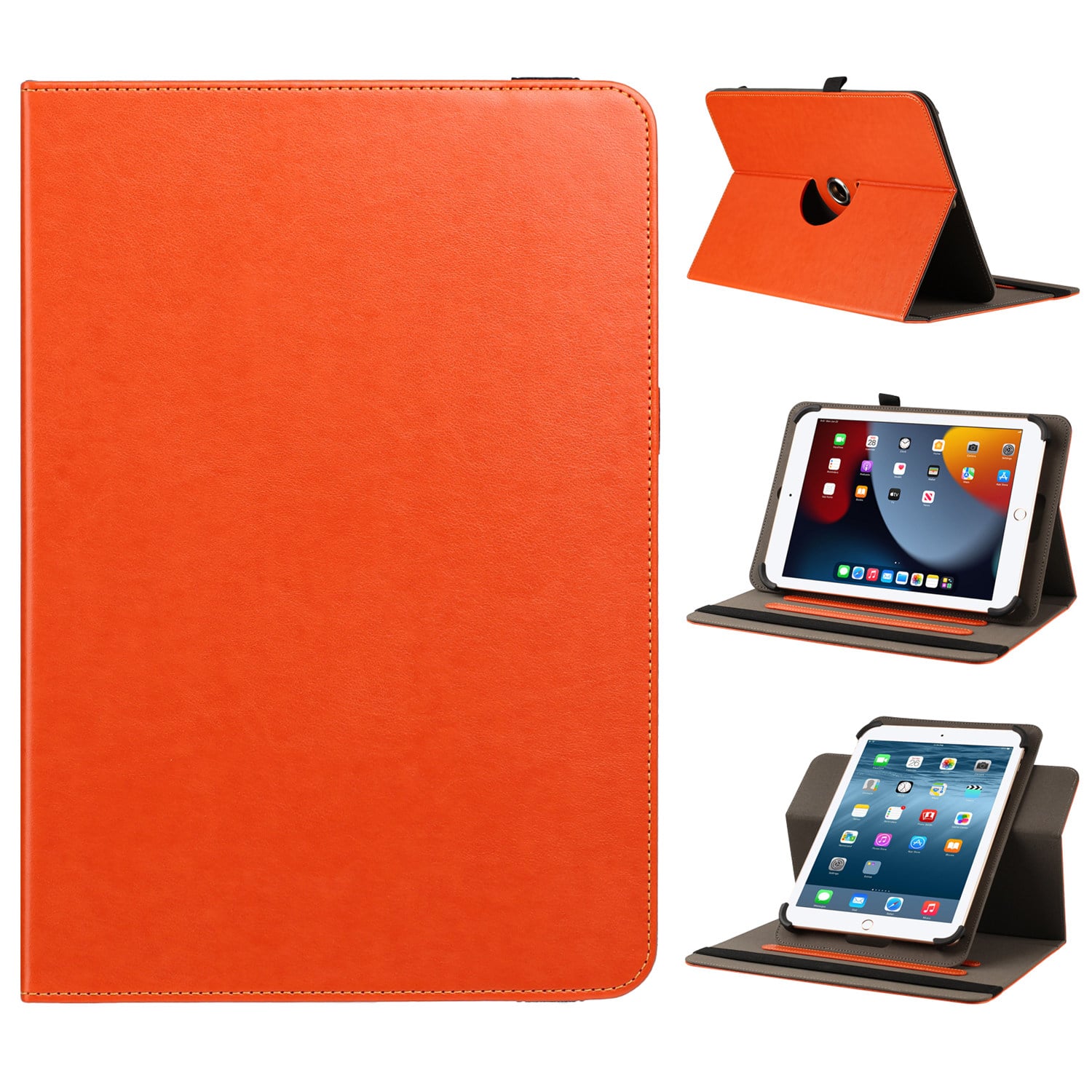 For Moto Pad 2026 11inch Tablet Universal Leather Case Cover - Cosmic Orange