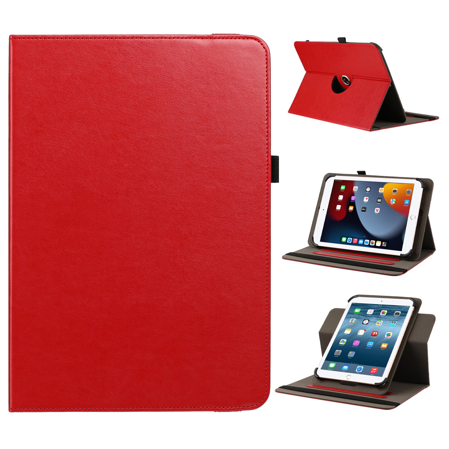 For Moto Pad 2026 11inch Tablet Universal Leather Case Cover - Red