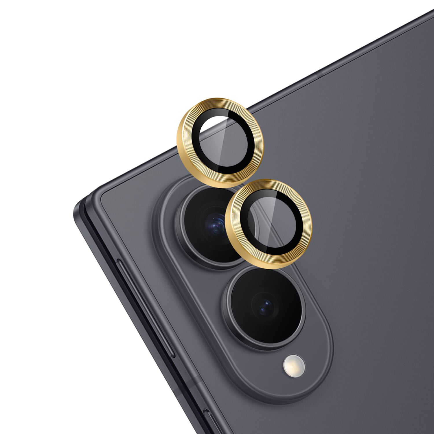 For Samsung Z Fold 8 Ultra Camera Metal Tempered Glass - Gold