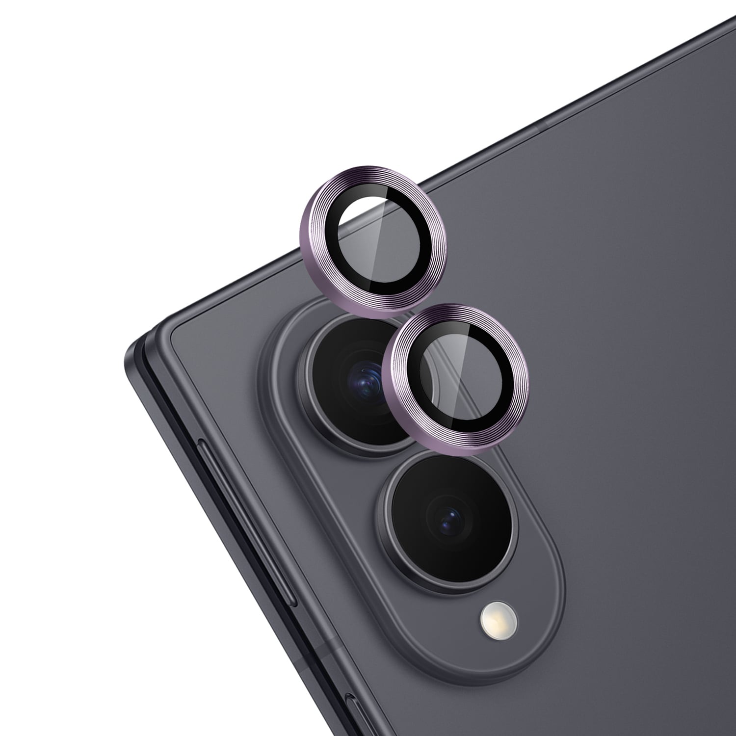 For Samsung Z Fold 8 Ultra Camera Metal Tempered Glass - Light Purple