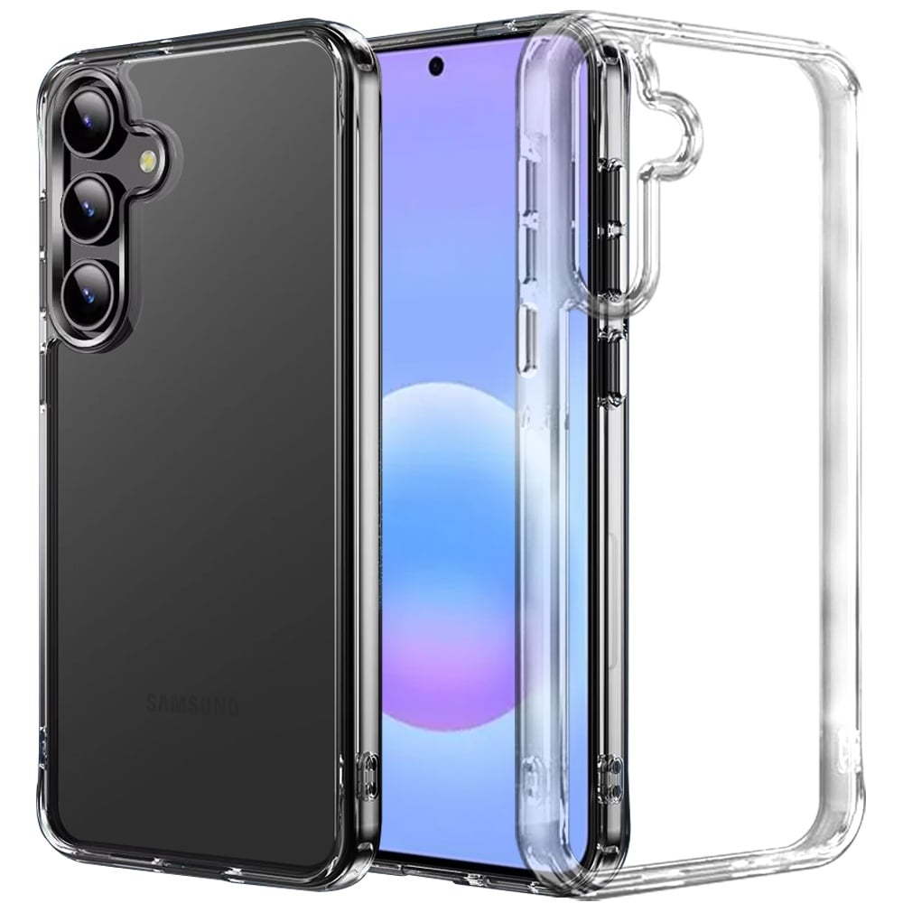 For Samsung Galaxy A57 PURE CRYSTAL Transparent Thick 2.0mm ShockProof Chromed Buttons Case Cover -