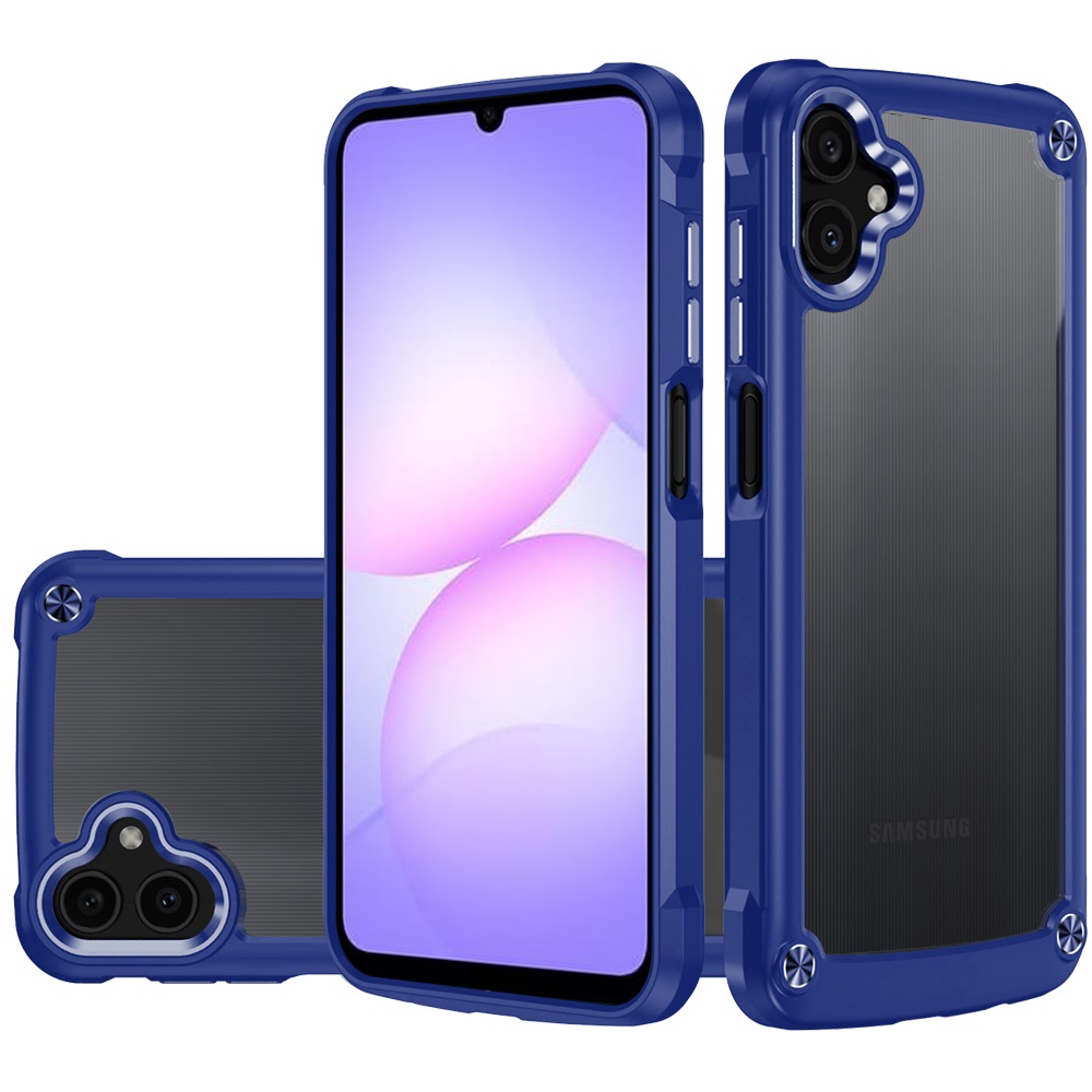 For Samsung A08 4G / 07 4G / 07 5G Ultimate CaseX Transparent Hybrid Case with Metal Buttons And Cam